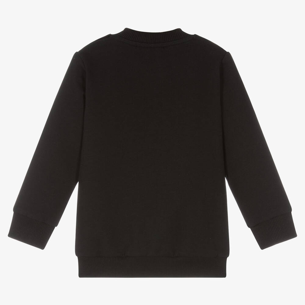 موسكينو Baby-سويتشيرت قطن جيرسي لون أسود للأطفال | Childrensalon Outlet