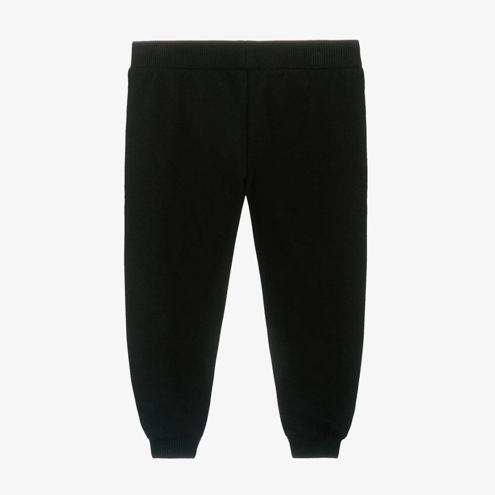 Moschino-Black Logo Print Cotton Joggers | Childrensalon Outlet