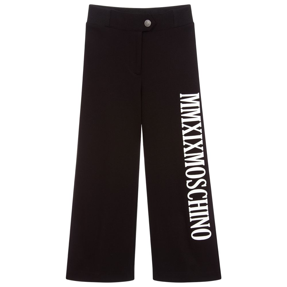 Moschino Kid-Teen - Black Milano Jersey Trousers | Childrensalon Outlet