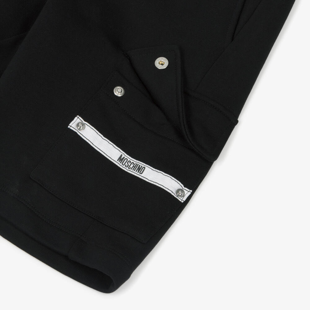 Moschino-Black Pocket Shorts | Childrensalon Outlet