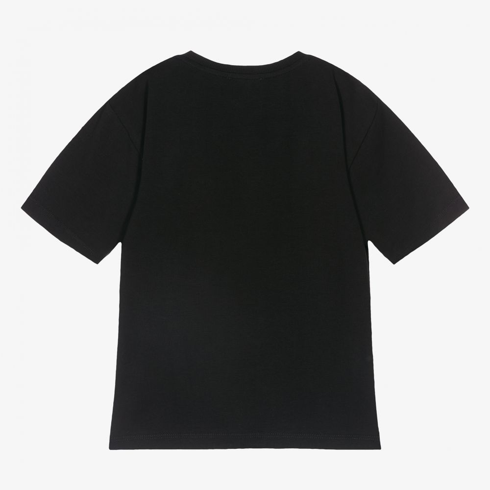 Moschino Kid-Teen-Black Strawberry Maxi T-Shirt | Childrensalon Outlet