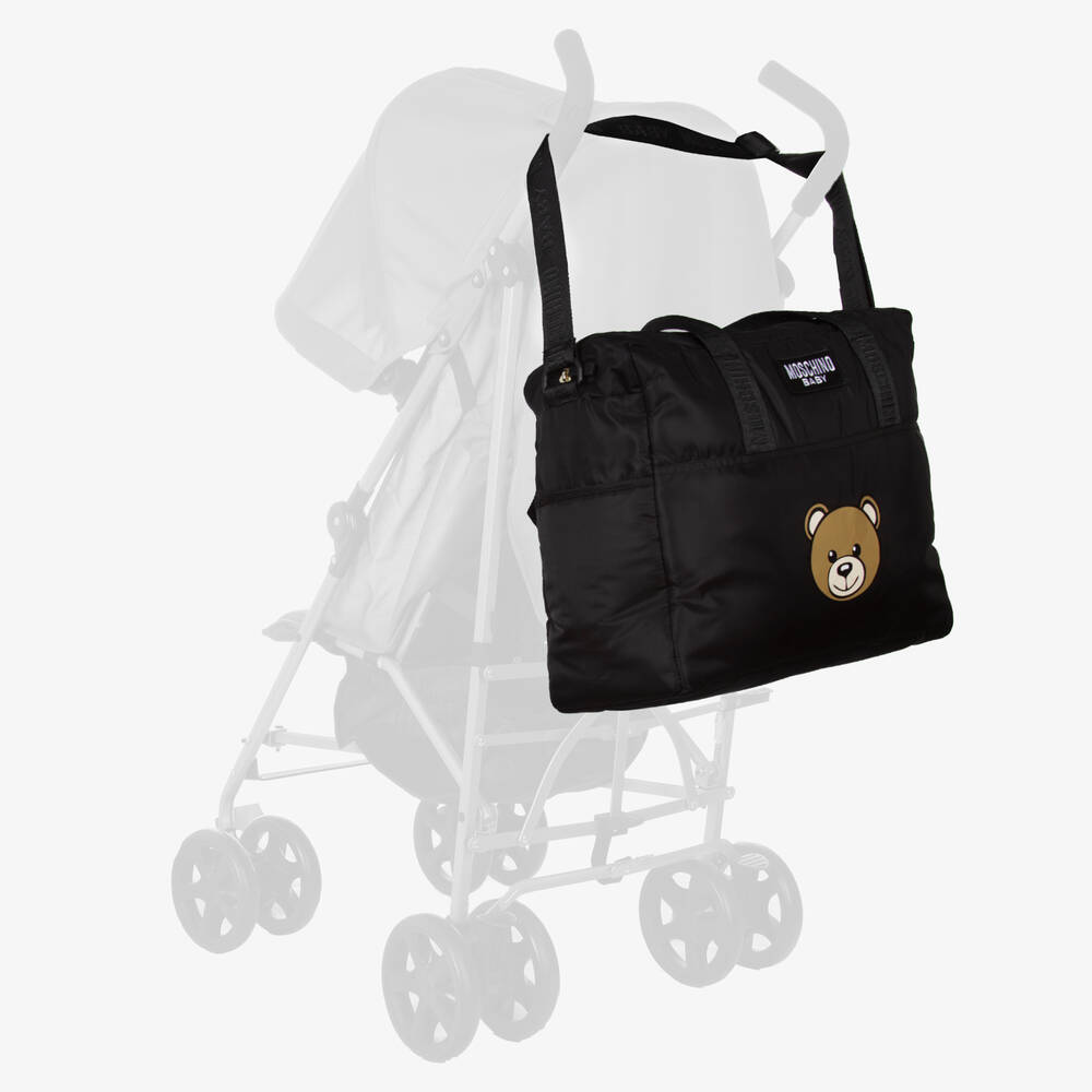 Moschino Black Teddy Bear Baby Changing Bag 40cm