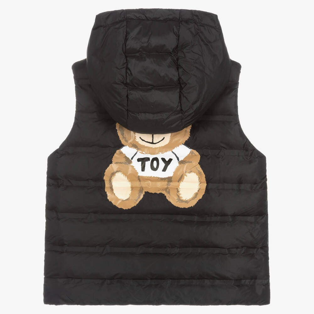 Moschino Kid Teen Gilet noir nounours