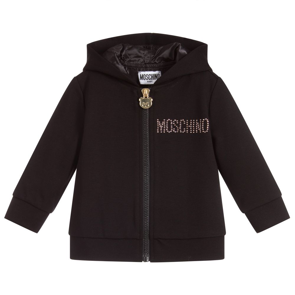 Baby black zip up hoodie store