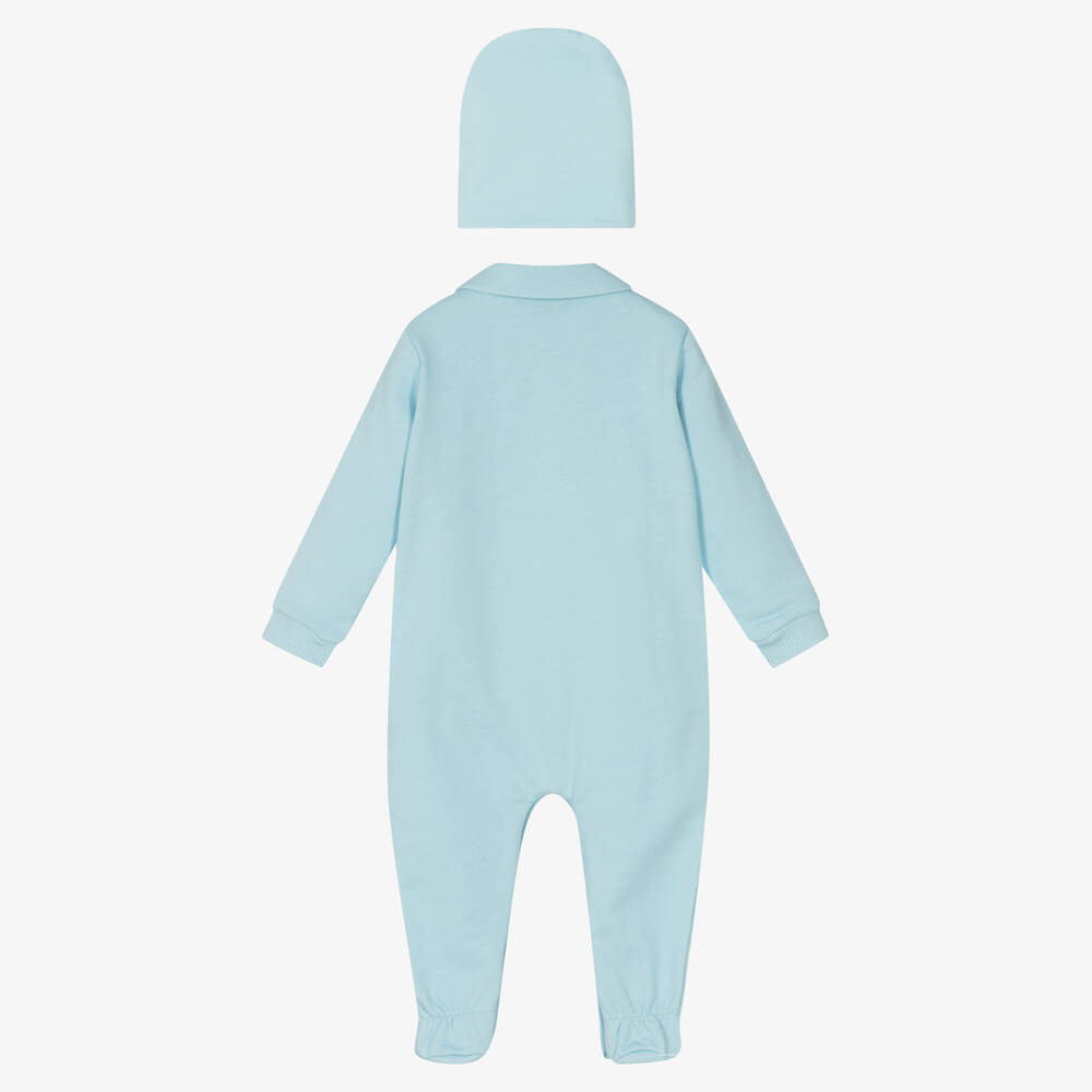 Moschino Baby-Blue Cotton Babygrow Set | Childrensalon Outlet