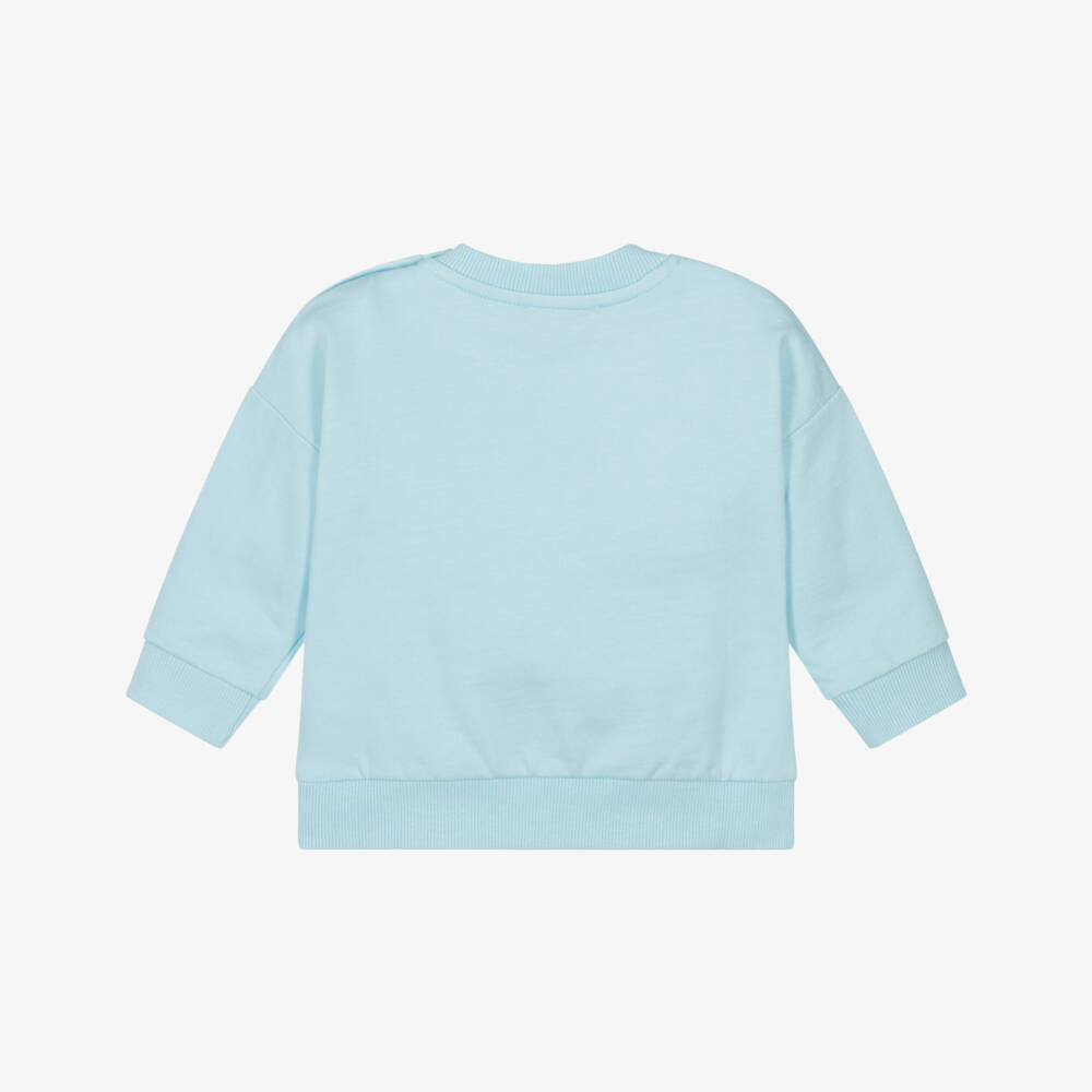 Moschino-Футболка с монстром медведем из синего хлопка для детей | Childrensalon Outlet