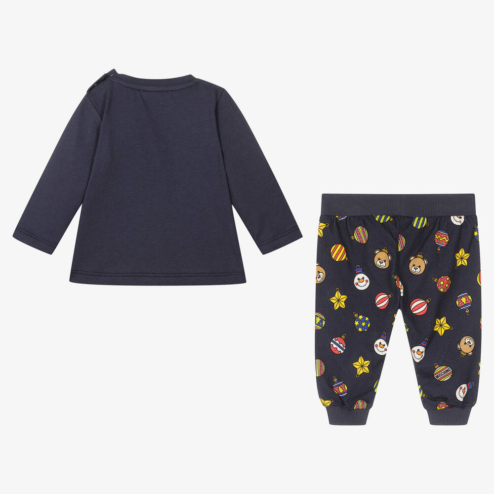 Moschino Малыши-Синий топ и штанишки из хлопка | Childrensalon Outlet