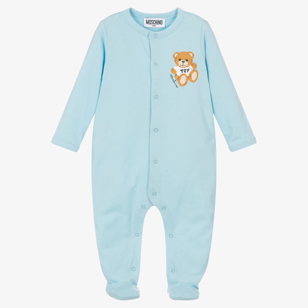 Moschino Baby - Blauer Strampler aus Baumwolle | Childrensalon