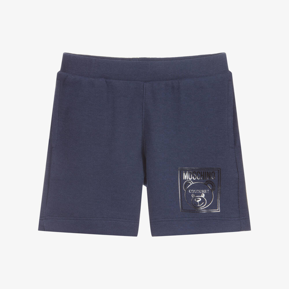 Moschino Baby-Blue Cotton Piqué Shorts | Childrensalon Outlet