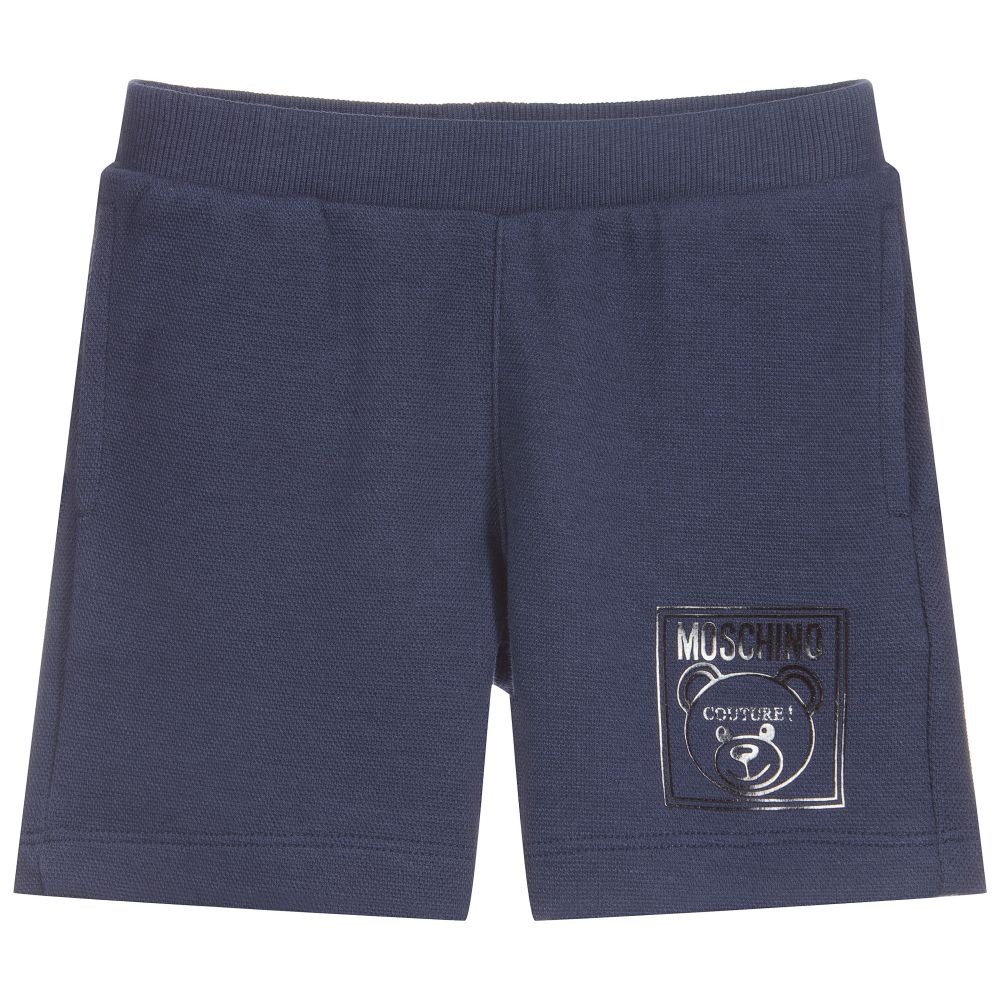 Moschino Baby - Blue Cotton Piqué Shorts | Childrensalon