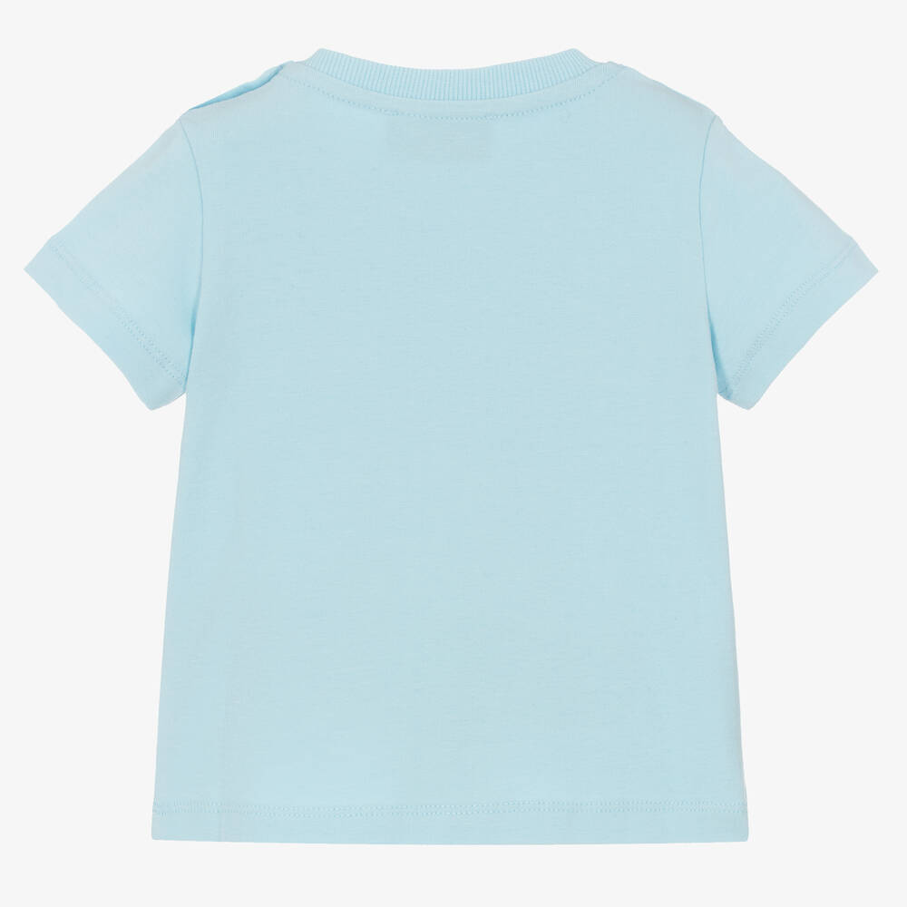 Moschino Baby-Blue Cotton Teddy Bear T-Shirt | Childrensalon Outlet