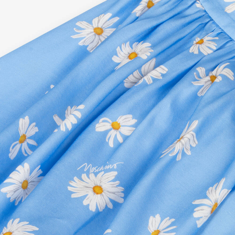Moschino-تنورة زهرة الأقحوان الزرقاء للبنات | Childrensalon Outlet