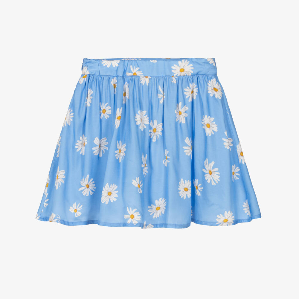 Moschino-تنورة زهرة الأقحوان الزرقاء للبنات | Childrensalon Outlet