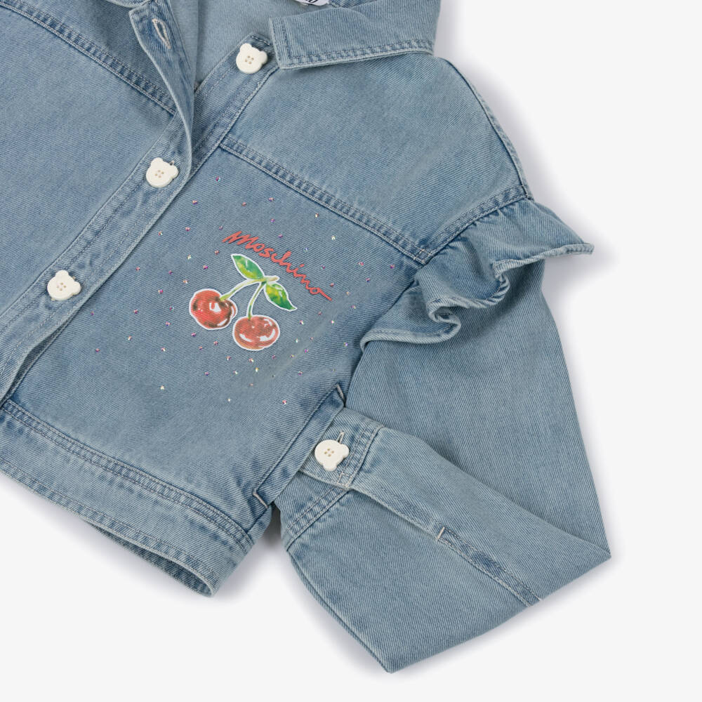 Moschino-Blue Denim Jacket | Childrensalon Outlet