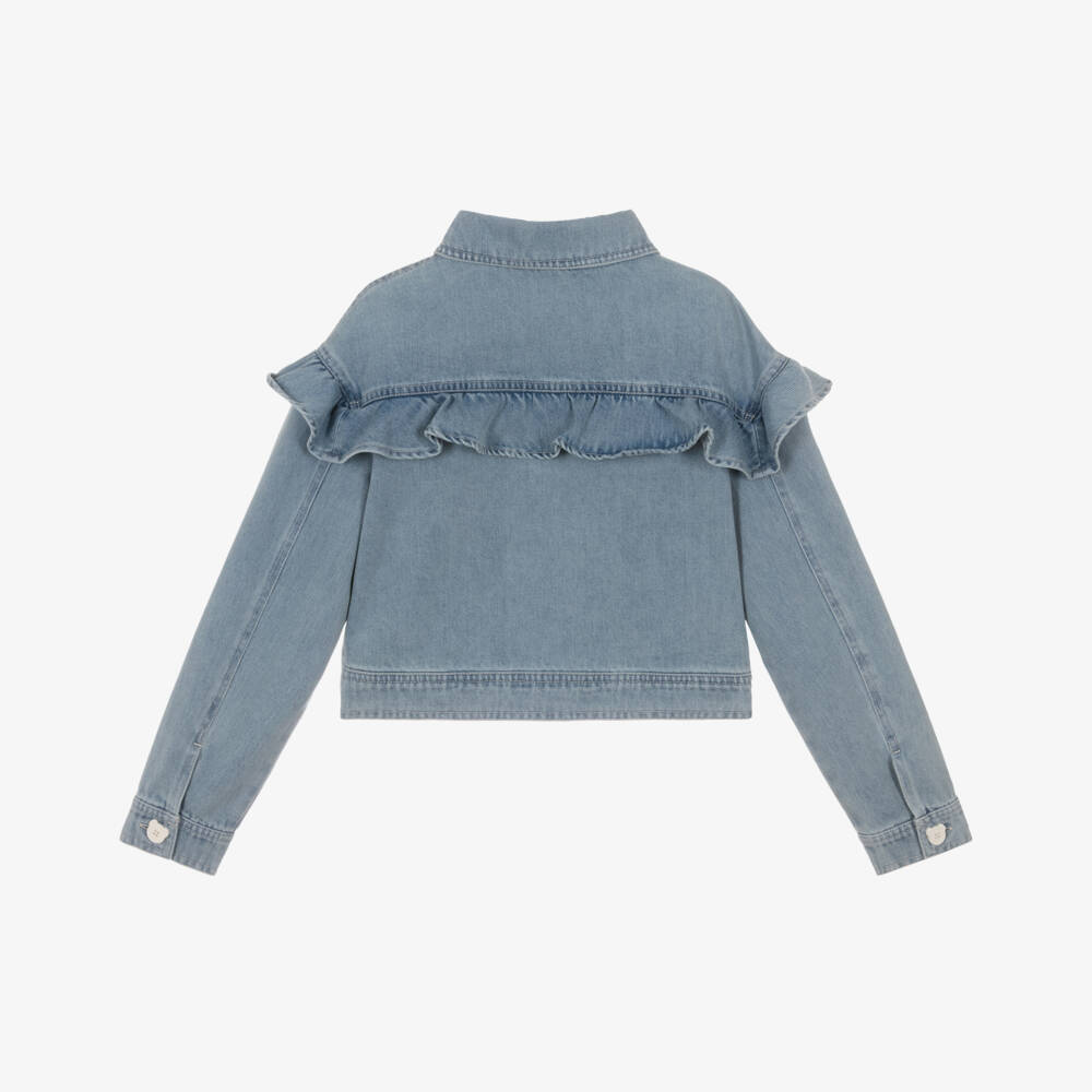 Moschino-Blue Denim Jacket | Childrensalon Outlet
