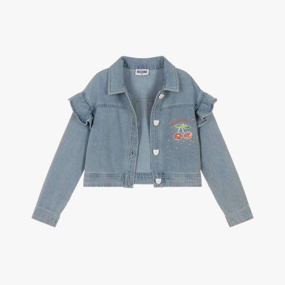 Moschino-Blue Denim Jacket | Childrensalon Outlet