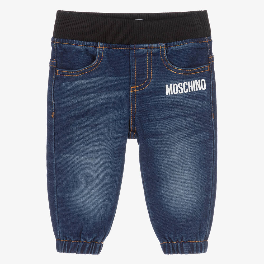 Moschino Baby - Blue Denim Logo Jeans | Childrensalon