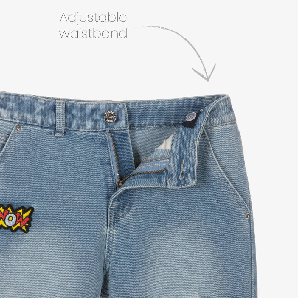Moschino-Blue Denim Shorts | Childrensalon Outlet