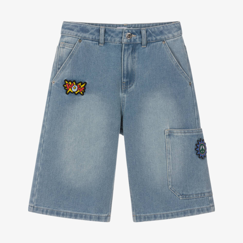 Moschino-Blue Denim Shorts | Childrensalon Outlet