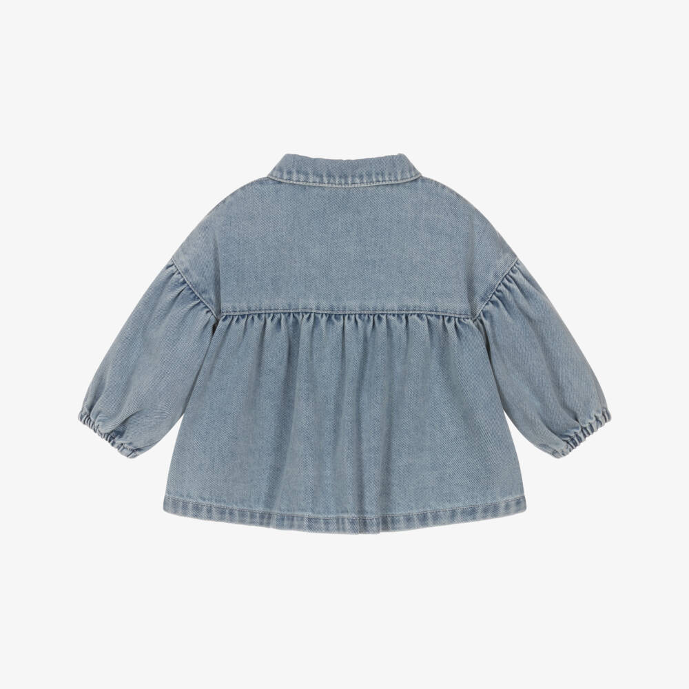 Moschino-Blue Denim With Hearts Pocket Jacket | Childrensalon Outlet
