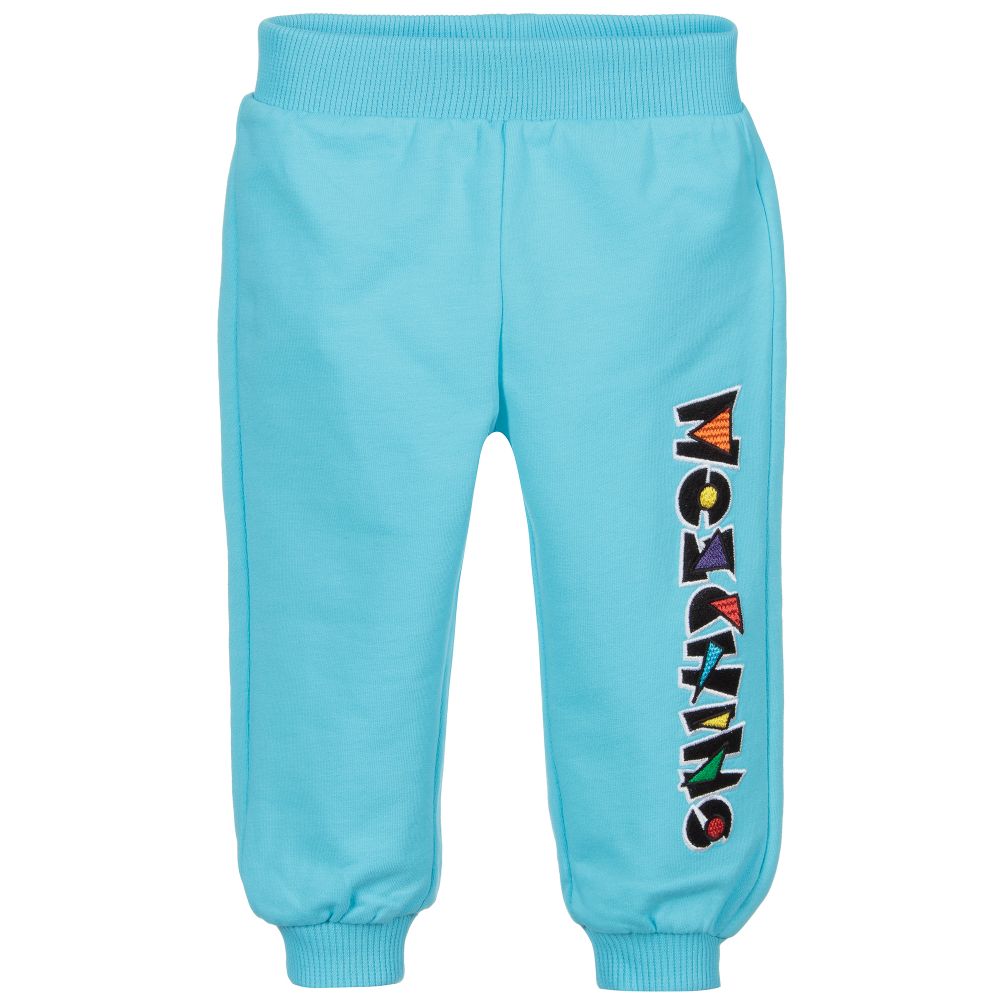 Moschino Baby - Jogging bleu à logo géométrique | Childrensalon