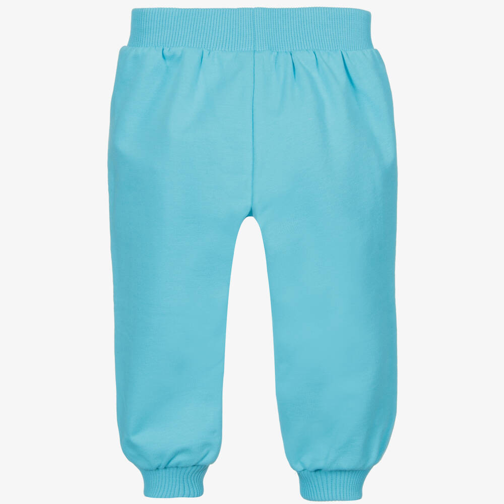 Moschino Baby-Blue Geometric Baby Joggers | Childrensalon Outlet