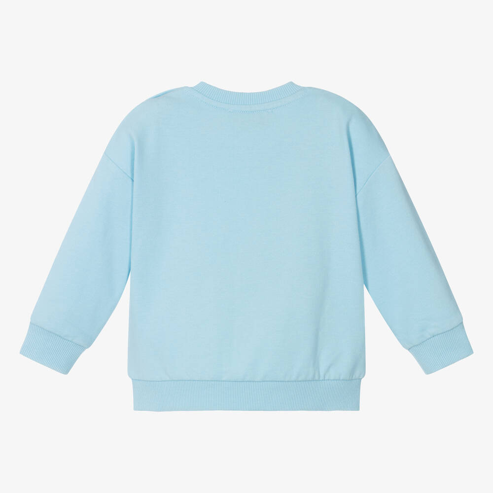 Moschino Baby-Blue Giant Teddy Bear Baby Sweatshirt | Childrensalon Outlet