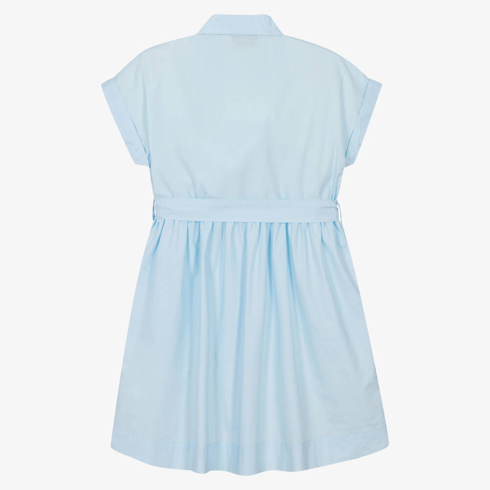 Moschino-Blue Logo Shirt Dress | Childrensalon Outlet