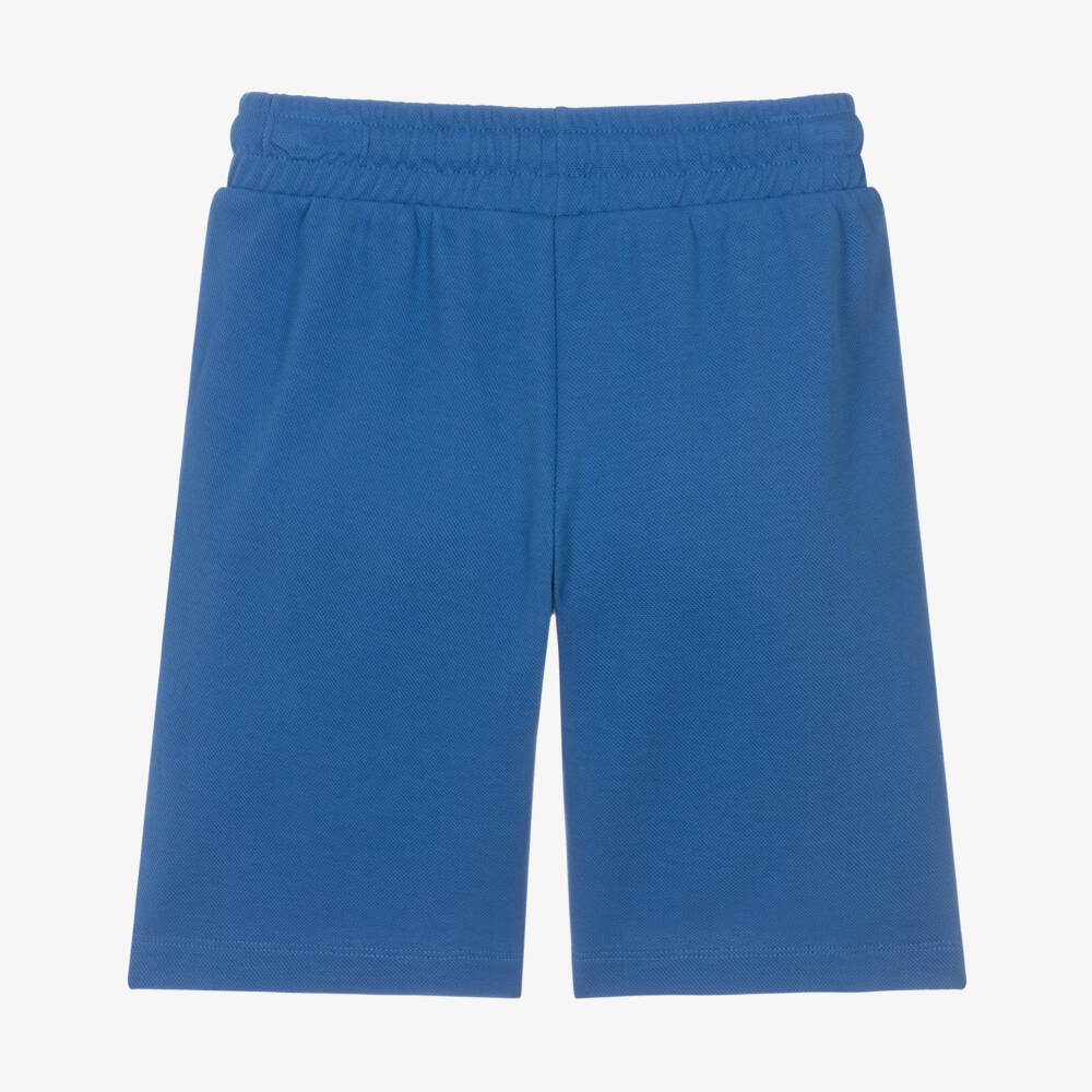 Moschino-Blue Piquet Shorts | Childrensalon Outlet