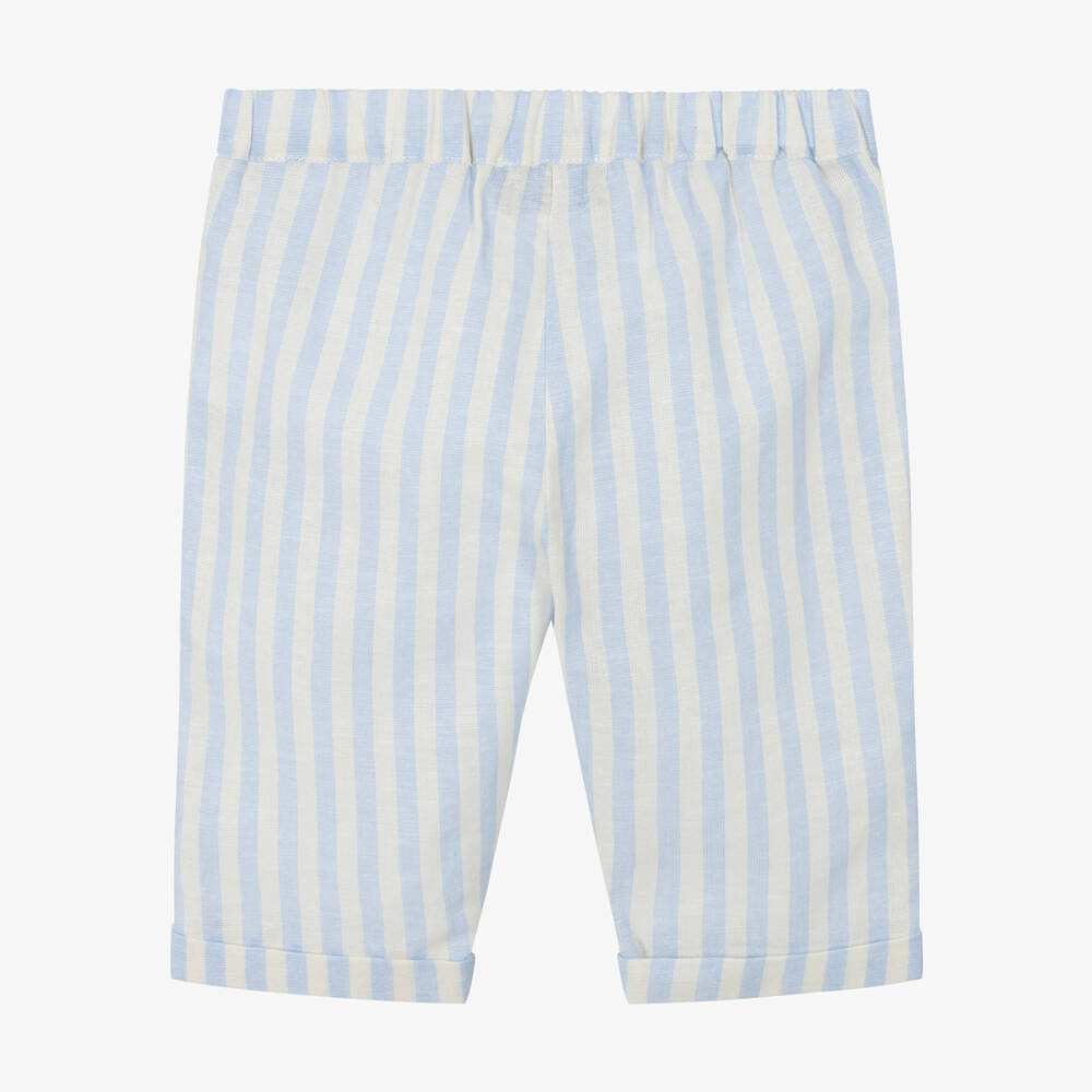Moschino-Blue Stripe Bear Trousers | Childrensalon Outlet