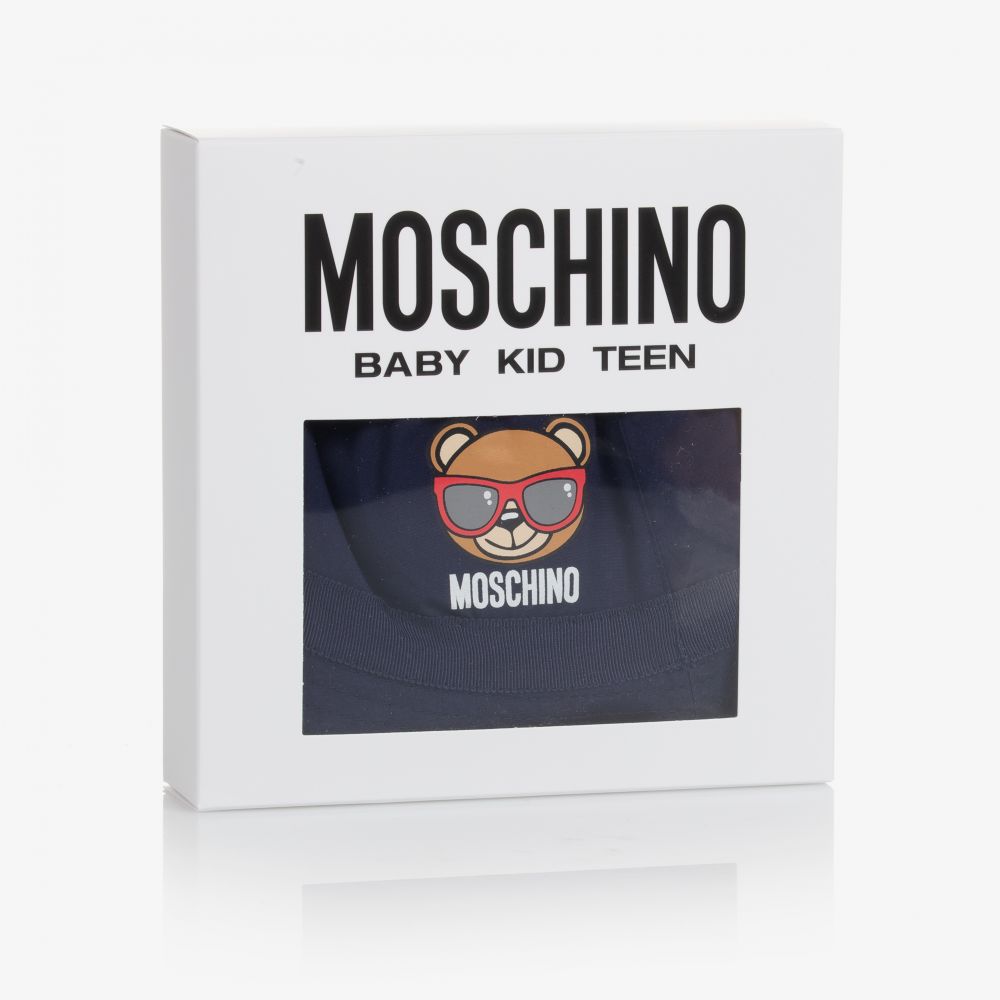 Moschino Baby-Blue Teddy Bear Bucket Hat | Childrensalon Outlet