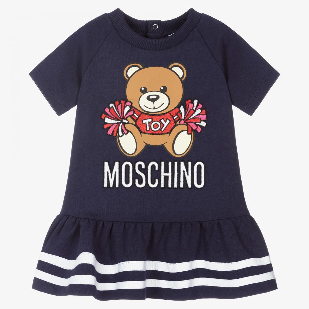 Moschino Baby - فستان قطن جيرسي لون كحلي | Childrensalon