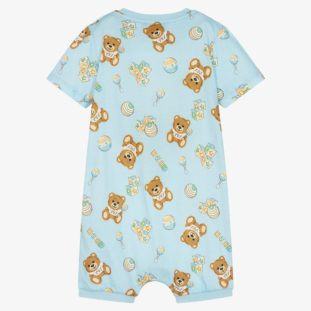 Moschino Малыши-Голубой песочник с медвежатами | Childrensalon Outlet