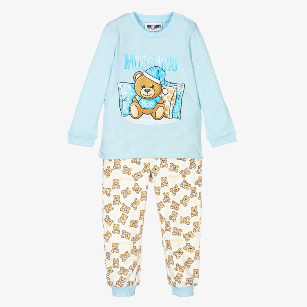 Moschino Baby - Blue Teddy Trouser Set | Childrensalon