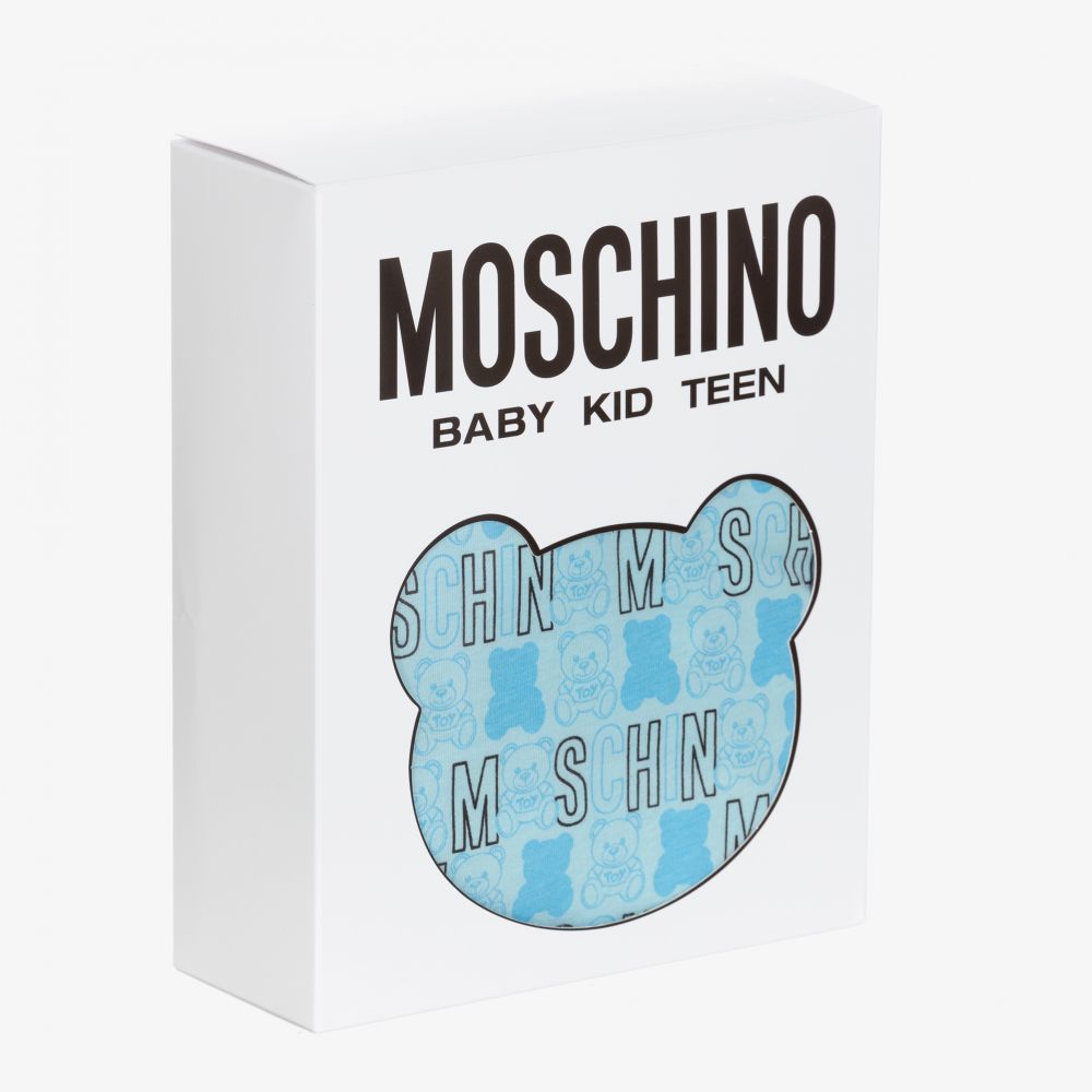Moschino Baby Blue White Shorties Set Childrensalon Outlet