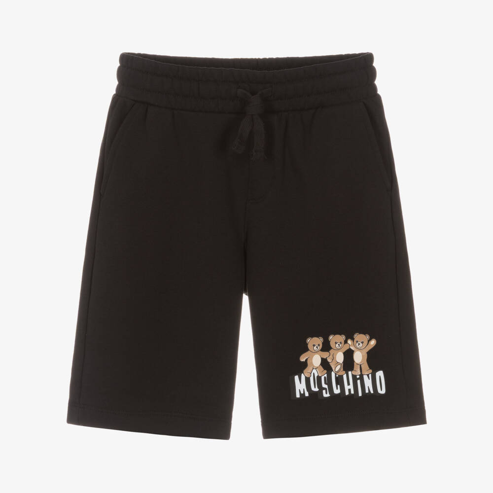 Moschino-Boy's Black Triple Bear Shorts | Childrensalon Outlet