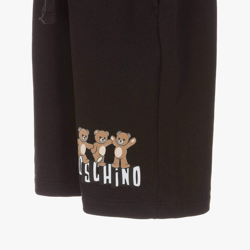 Moschino-Boy's Black Triple Bear Shorts | Childrensalon Outlet