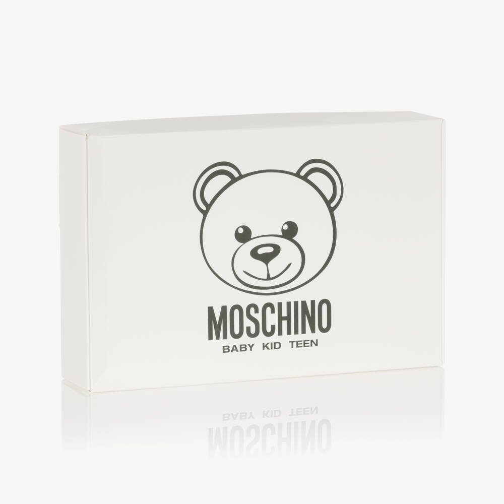 Moschino-طقم شورت قطني بيج للأولاد مع دب | Childrensalon Outlet