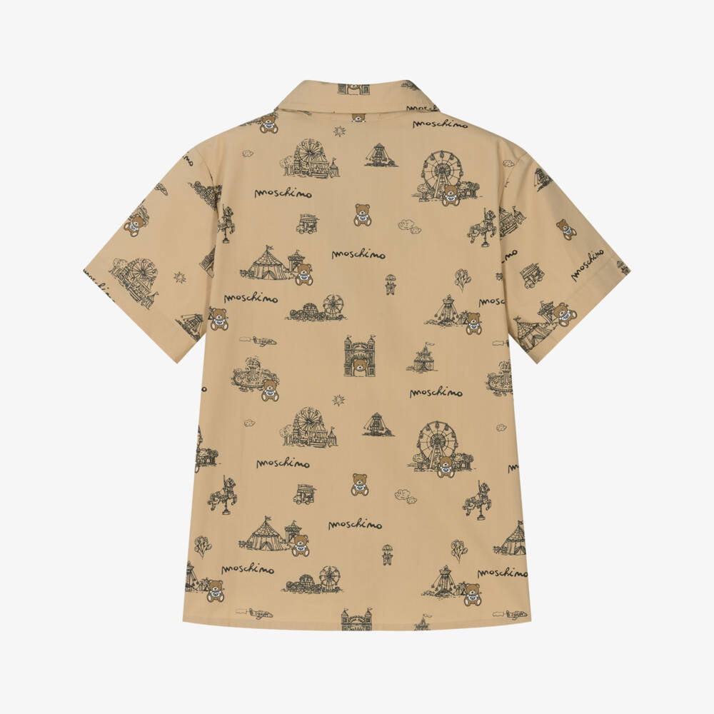 Moschino-Boys Beige Circus Adventure Shirt | Childrensalon Outlet