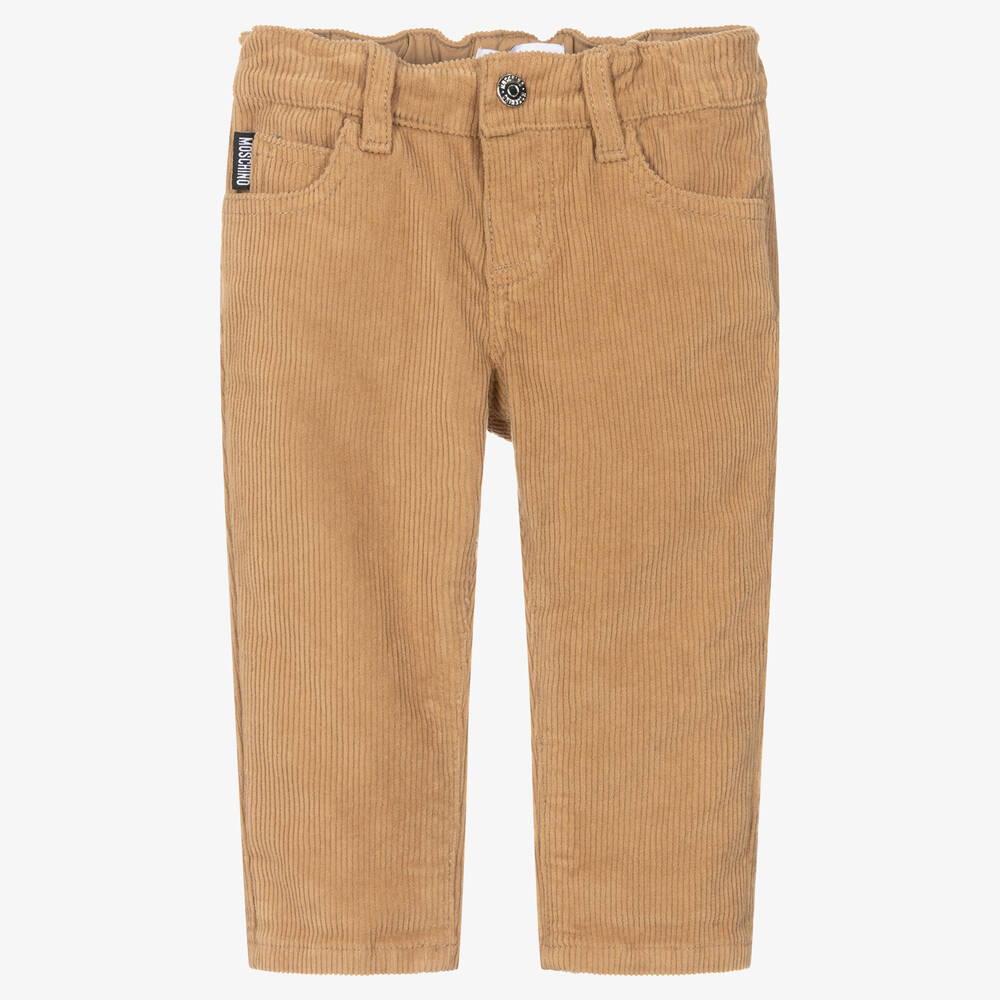 Moschino Baby - Boys Beige Corduroy Trousers | Childrensalon