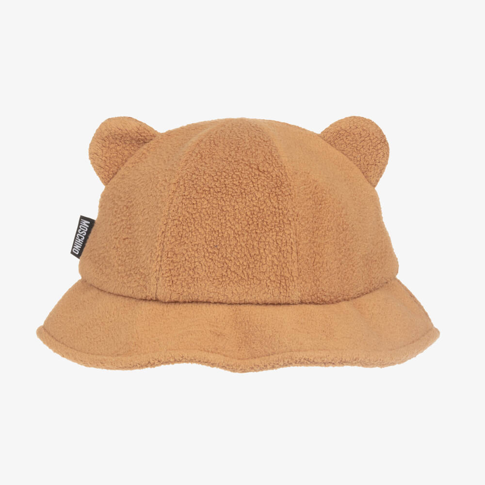 Moschino Baby-Boys Beige Fleece Bucket Hat | Childrensalon Outlet