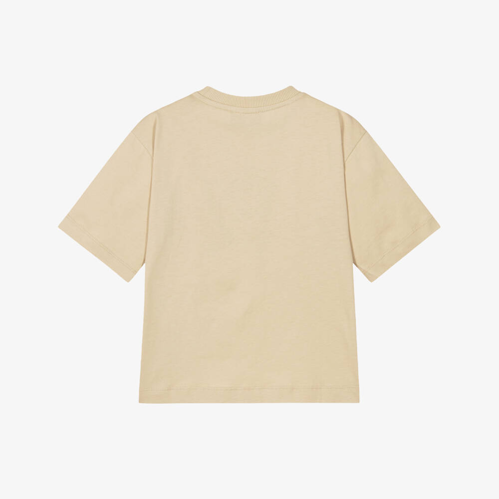 Moschino-Boys Beige Teddy Bear T-Shirt | Childrensalon Outlet