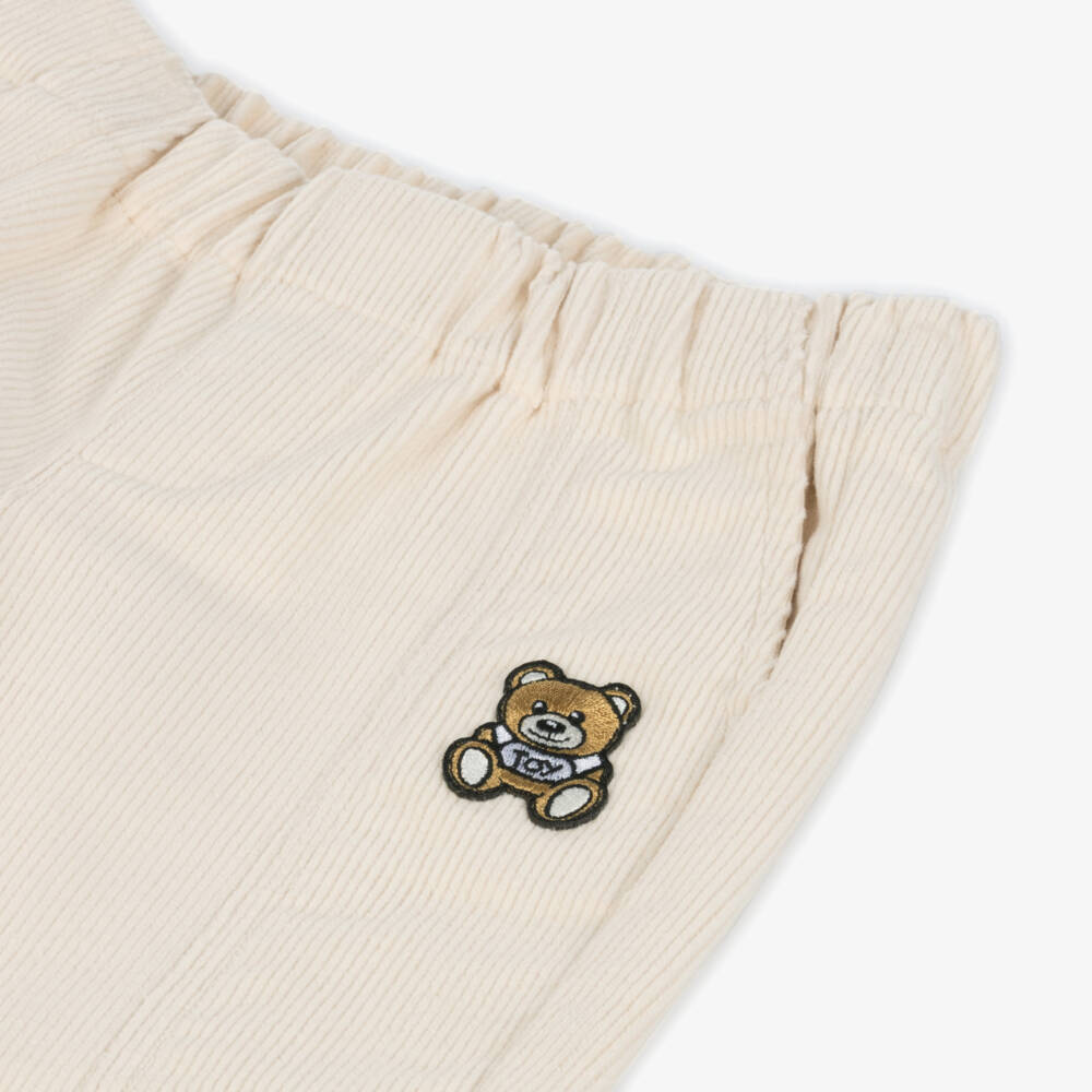 Moschino Baby-Boys Beige Teddy Cord Trousers | Childrensalon Outlet