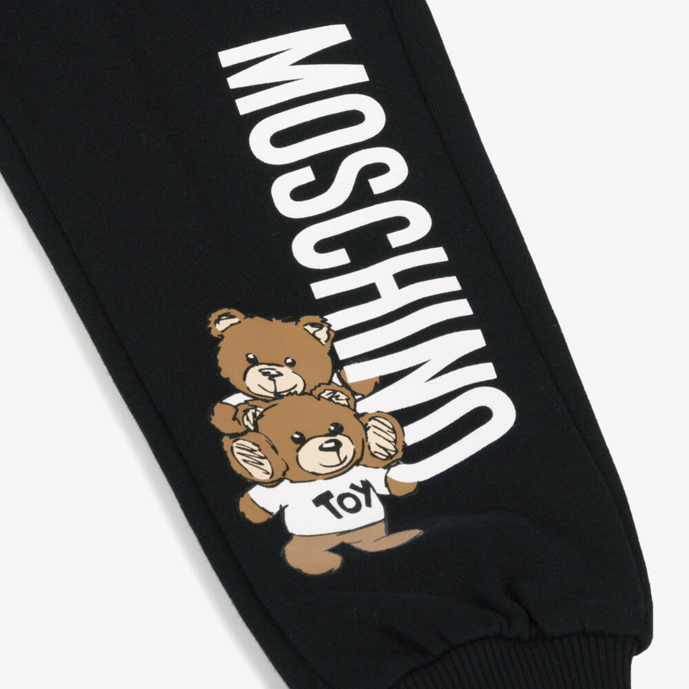 Moschino Kid-Teen-Boys Black Bear Print Joggers | Childrensalon Outlet