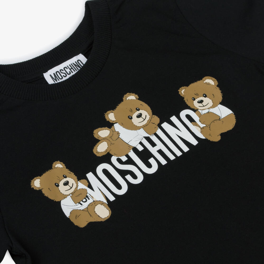 Moschino-Boys Black Bear Trio Tee | Childrensalon Outlet