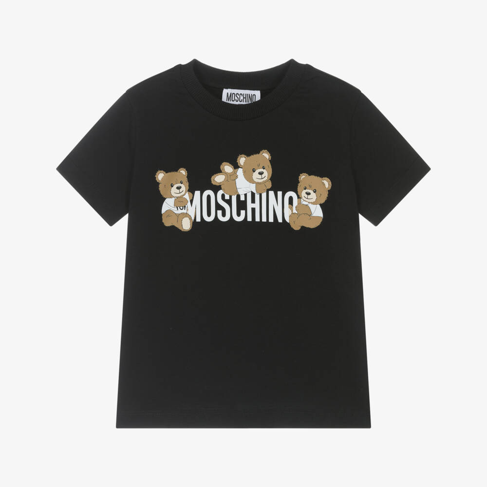 Moschino-Boys Black Bear Trio Tee | Childrensalon Outlet