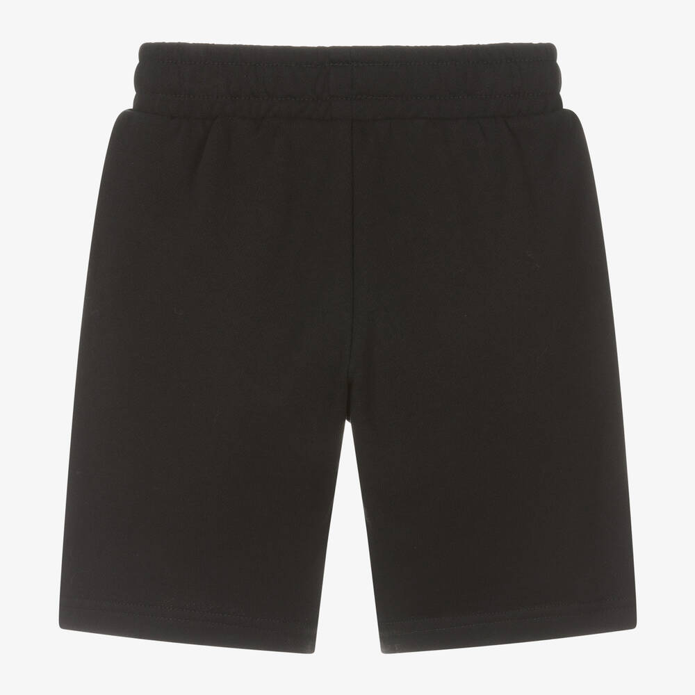 Moschino Kid-Teen-Boys Black Cotton Paint Splatter Shorts | Childrensalon Outlet
