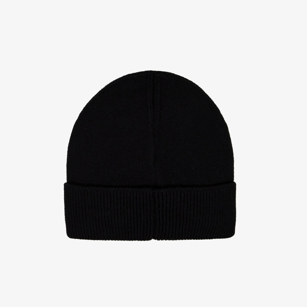 Moschino-Boys Black Knit Cap | Childrensalon Outlet