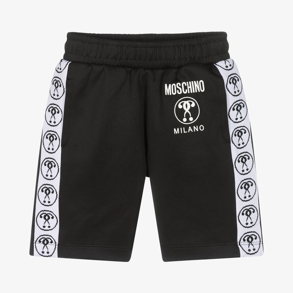 Moschino Kid-Teen - Short noir en jersey garçon | Childrensalon