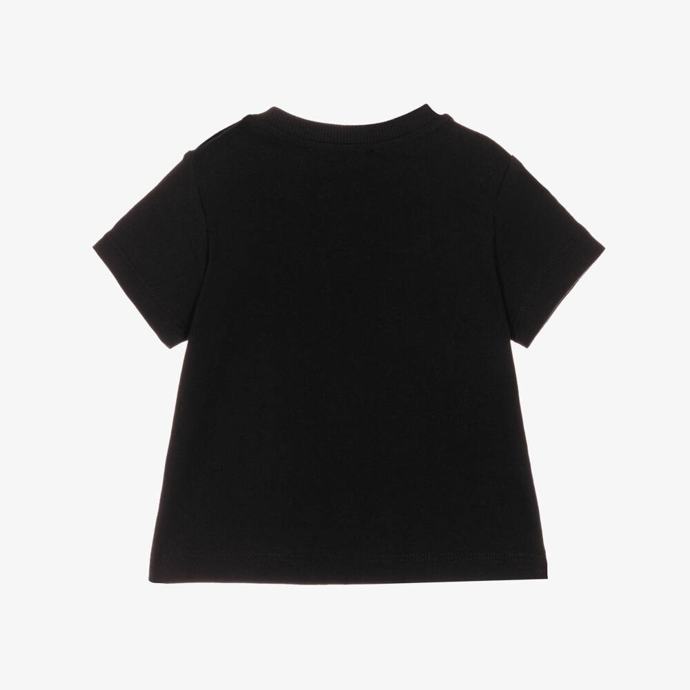 Moschino-Boys Black Short-Sleeve Tee | Childrensalon Outlet
